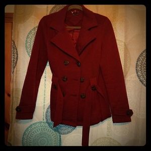 Maroon Peacoat